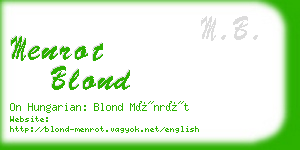 menrot blond business card